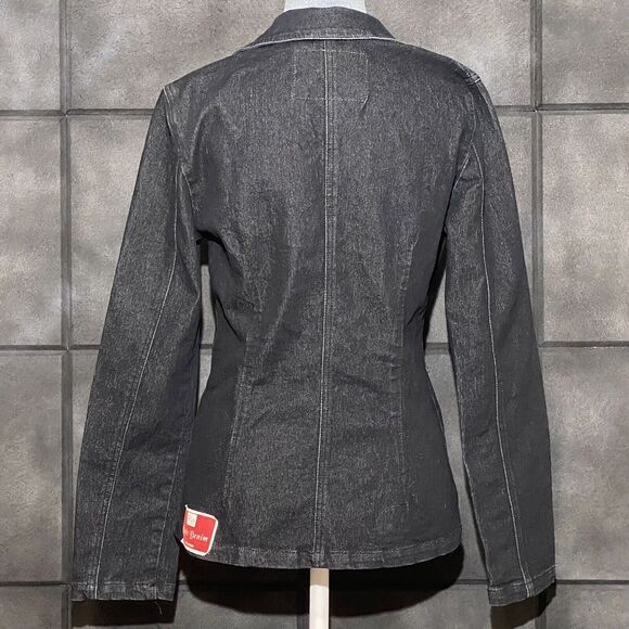 RUSTIC DENIM 100% Cotton Glittered Semi Distressed Women's Denim Jacket -SMALL - Picture 7 of 13